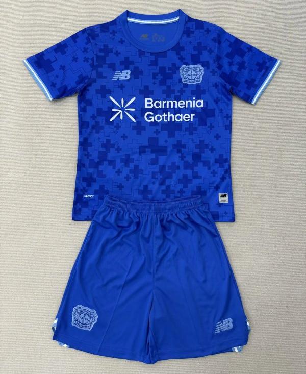 Kids-Leverkusen 25/26 Third Blue Soccer Jersey